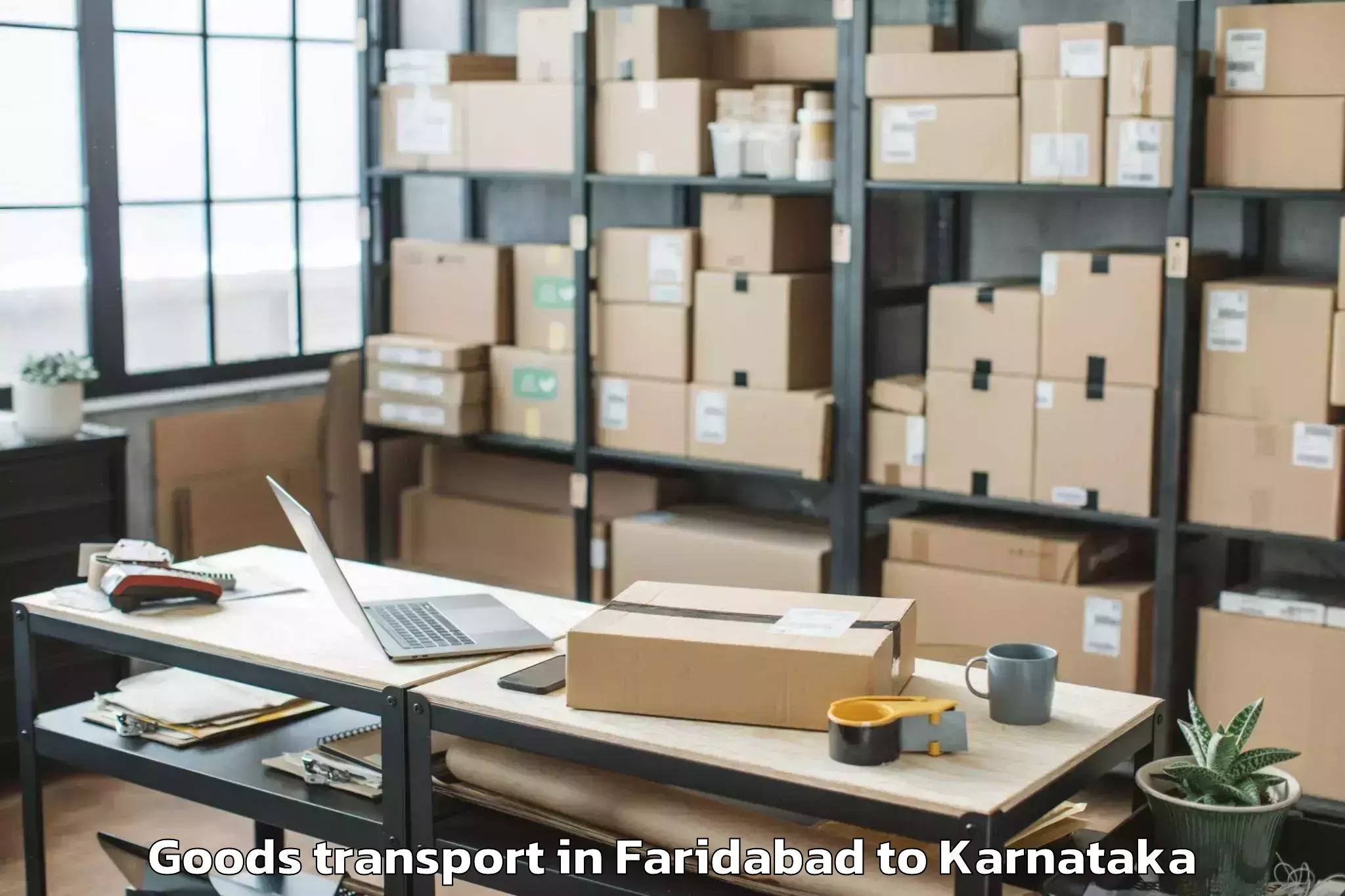 Book Faridabad to Reva University Bangalore Goods Transport Online